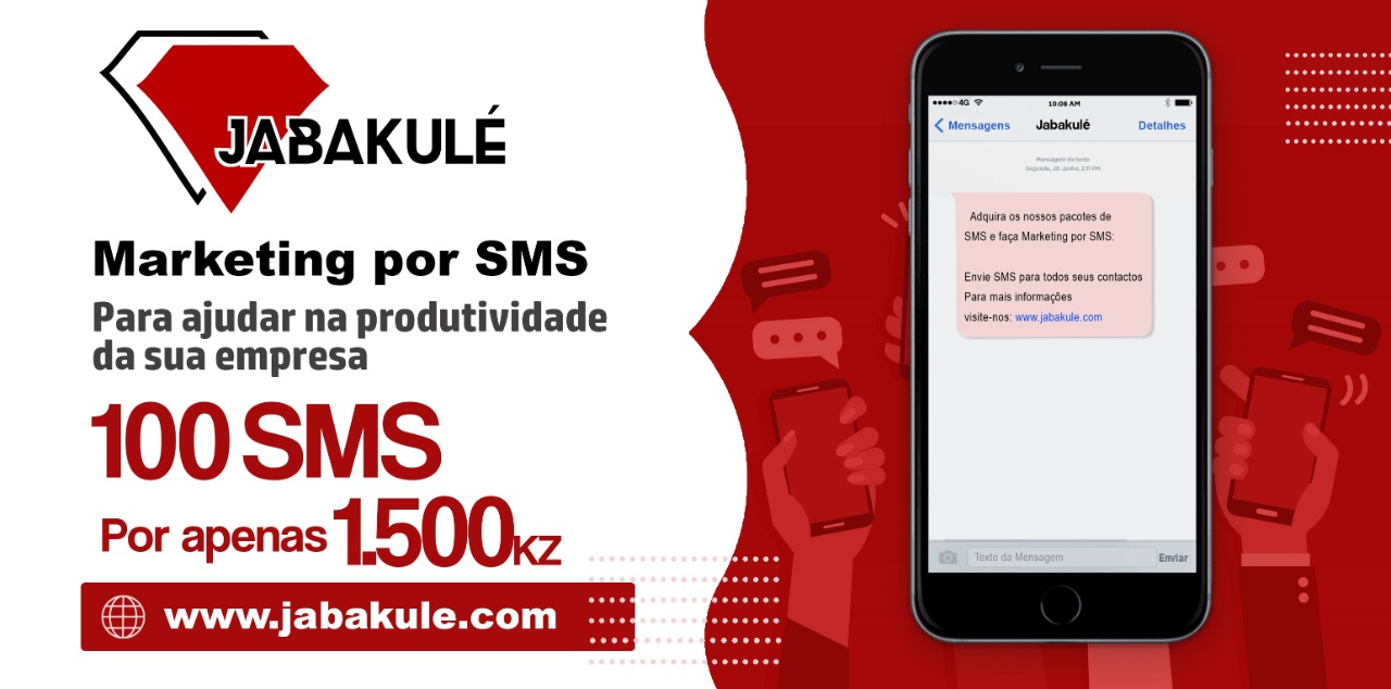 SMS Marketing Angola, Com o nome da sua empresa ou marca, você pode enviar envios por SMS. Entrega rápida de SMS, Jabakule Pacotes